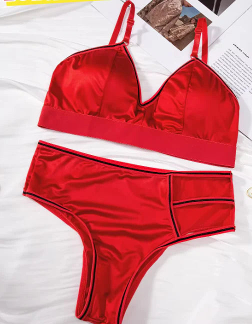 Seamless Silk Bra With Panty Set - 7474