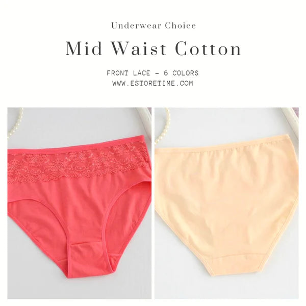 MID WAIST COTTON UNDERWEAR (566)